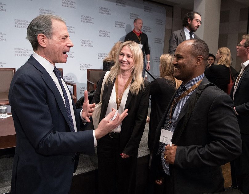 Richard Stengel speaks with conference participants