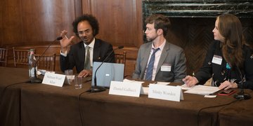Sulmaan Wasif Khan (2015-2016 IAF in Japan) and Daniel Gallucci (2015-2016 IAF in Japan) at the 2018 IAF Conference